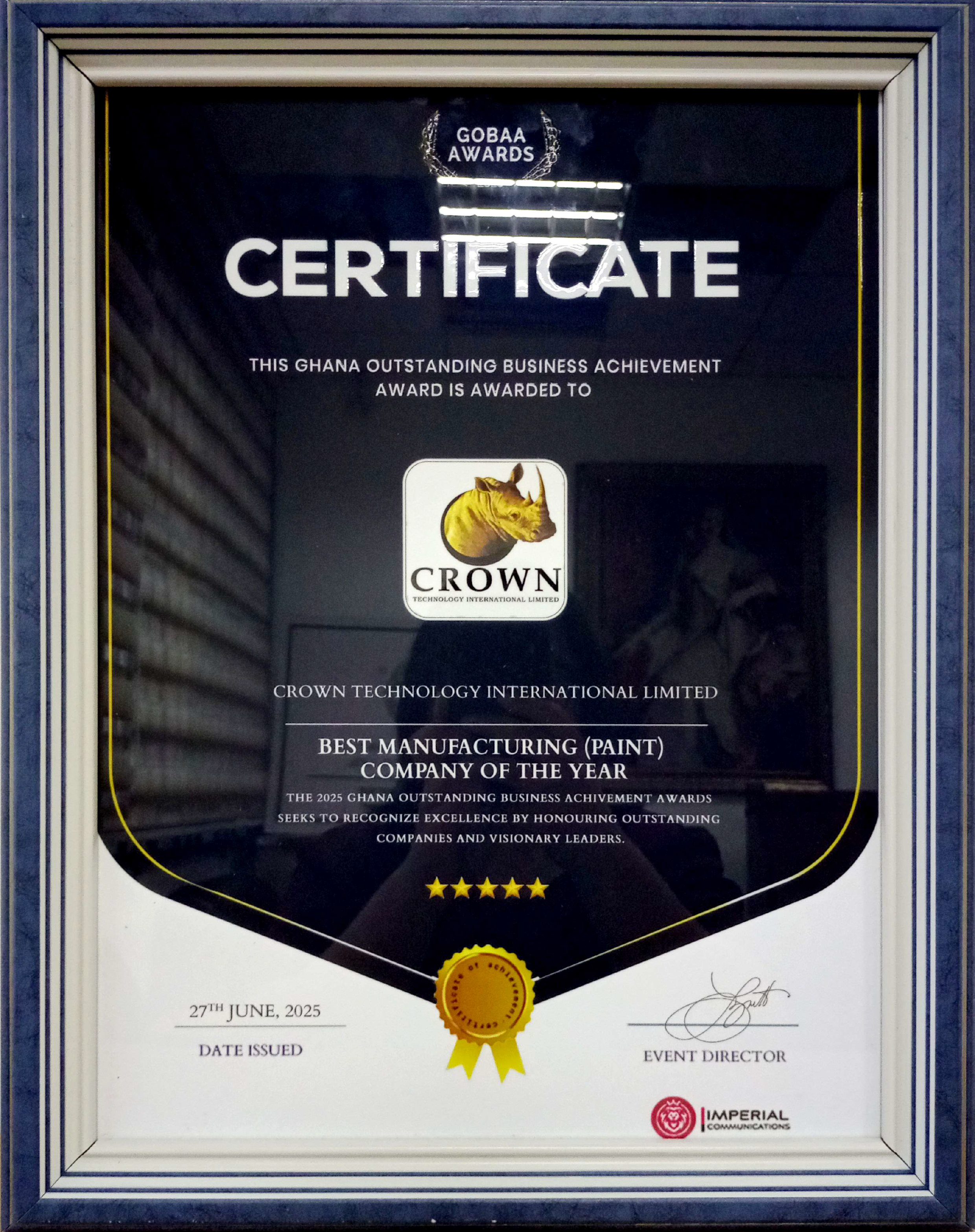 Certificate image
